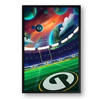 Green Bay Packers Galaxy Print Framed Art