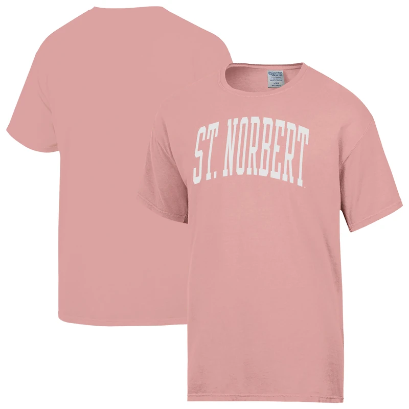 Men's ComfortWash Pink St. Norbert Green Knights Distressed T-Shirt