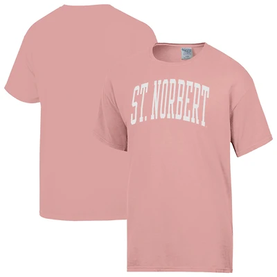 Men's ComfortWash Pink St. Norbert Green Knights Distressed T-Shirt