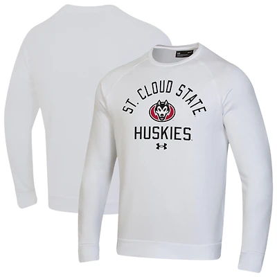 Men's Under Armour  White St. Cloud State Huskies Raglan Rival Fleece Sweatshirt