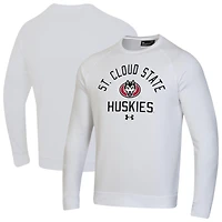 Men's Under Armour  White St. Cloud State Huskies Raglan Rival Fleece Sweatshirt