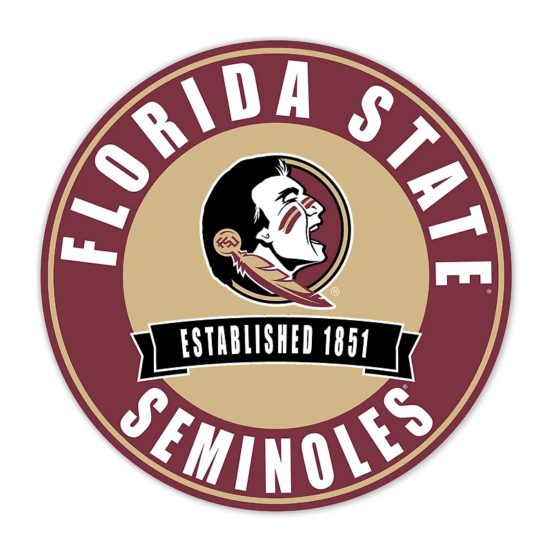 Florida State Seminoles 24" Circle with Banner
