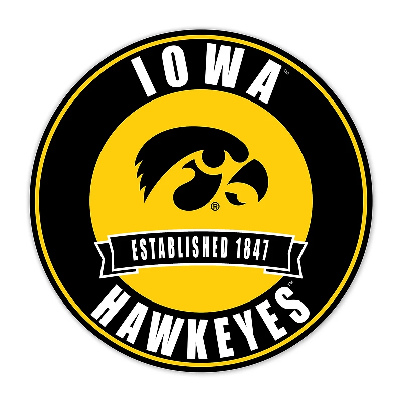 Iowa Hawkeyes 24" Circle with Banner