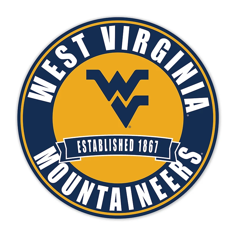 West Virginia Mountaineers 24" Circle with Banner