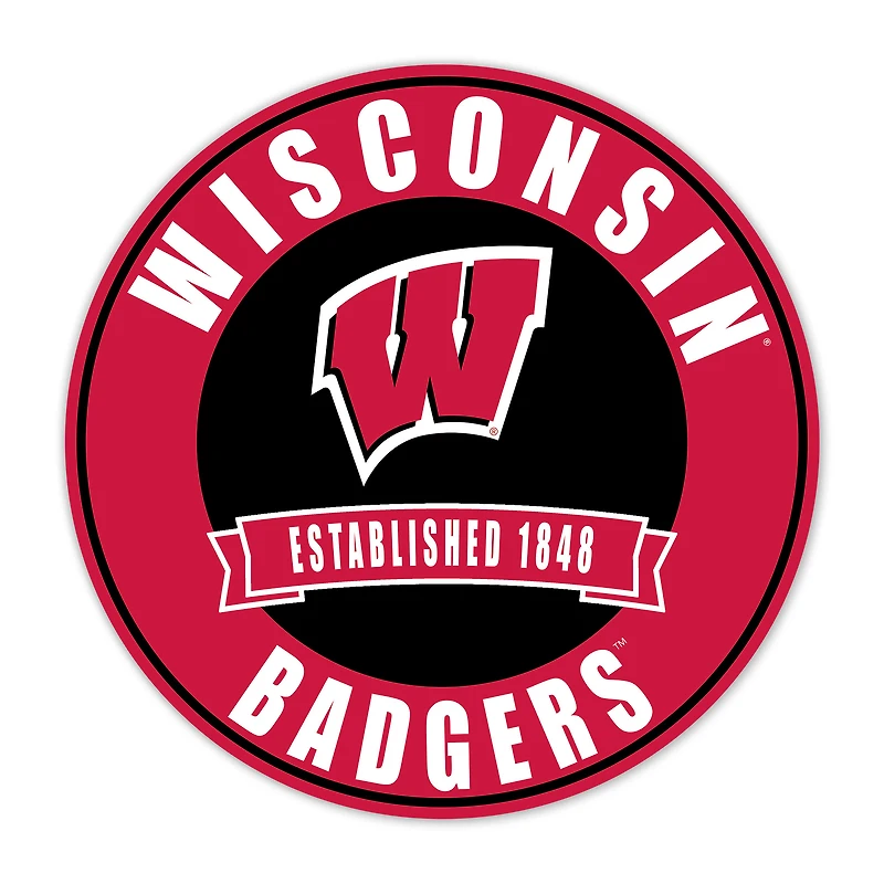 Wisconsin Badgers 24" Circle with Banner