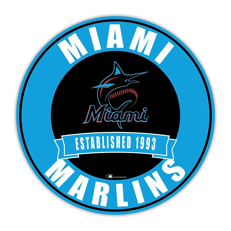Miami Marlins 24" Circle with Banner
