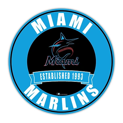 Miami Marlins 24" Circle with Banner