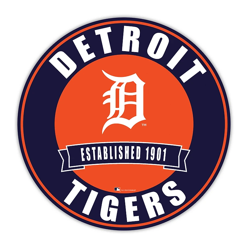 Detroit Tigers 24" Circle with Banner