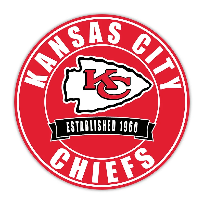 Kansas City Chiefs 24" Circle with Banner