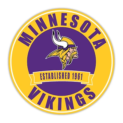 Minnesota Vikings 24" Circle with Banner