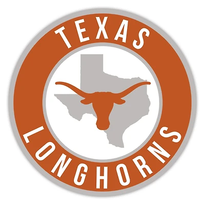 Texas Longhorns 12" State Circle Sign