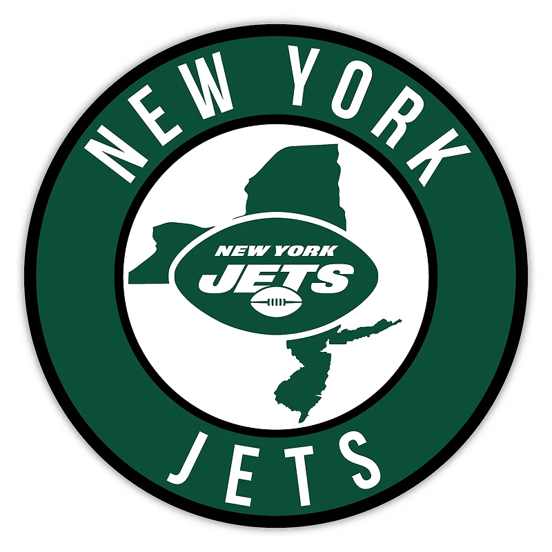 New York Jets 12" State Circle Sign