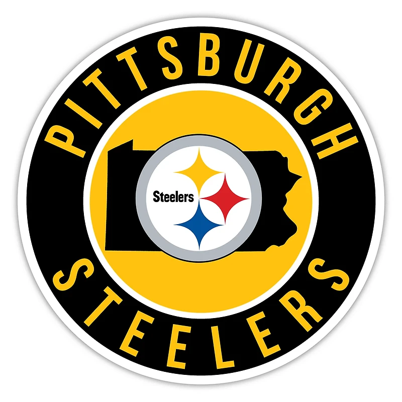 Pittsburgh Steelers 12" State Circle Sign