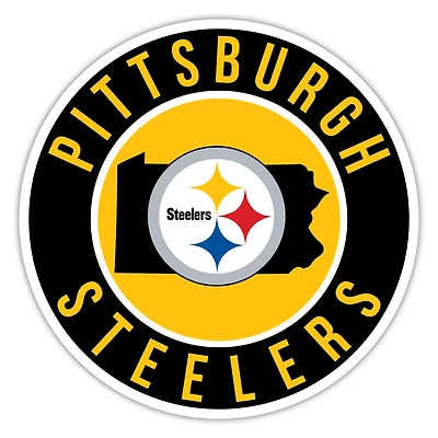 Pittsburgh Steelers 12" State Circle Sign