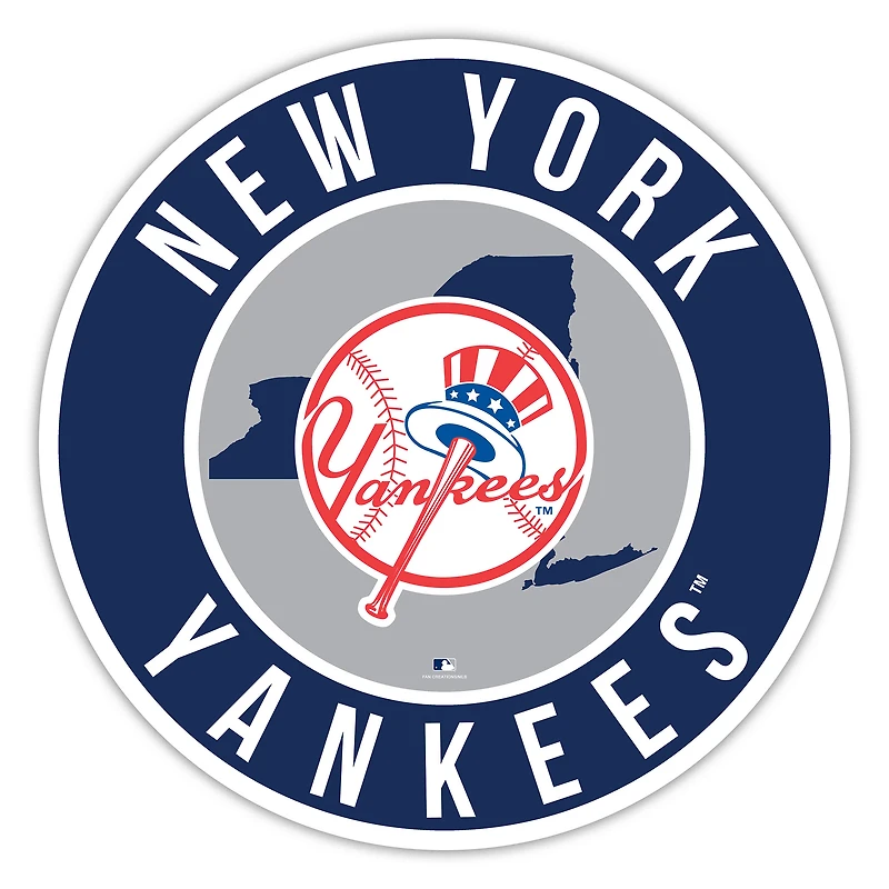 New York Yankees 12" State Circle Sign