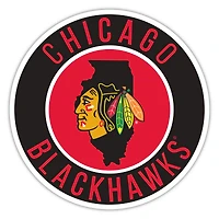 Chicago Blackhawks 12" State Circle Sign