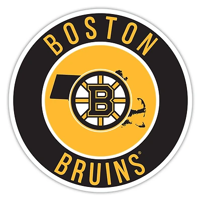 Boston Bruins 12" State Circle Sign