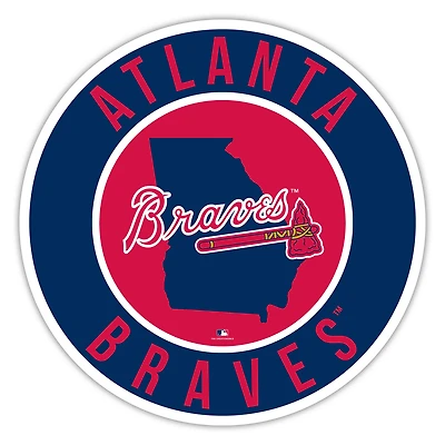 Atlanta Braves 12" State Circle Sign