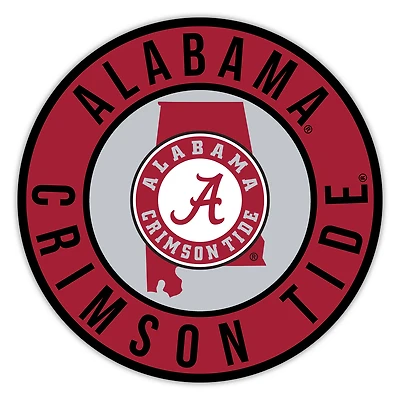 Alabama Crimson Tide 12" State Circle Sign