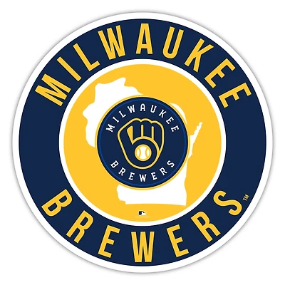 Milwaukee Brewers 12" State Circle Sign
