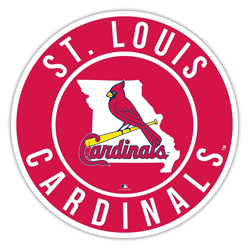 St. Louis Cardinals 12" State Circle Sign