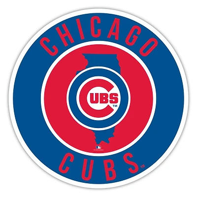 Chicago Cubs 12" State Circle Sign