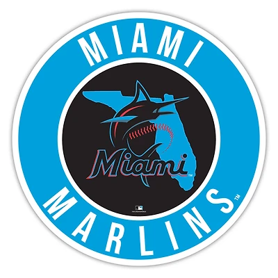 Miami Marlins 12" State Circle Sign