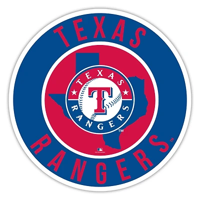 Texas Rangers 12" State Circle Sign