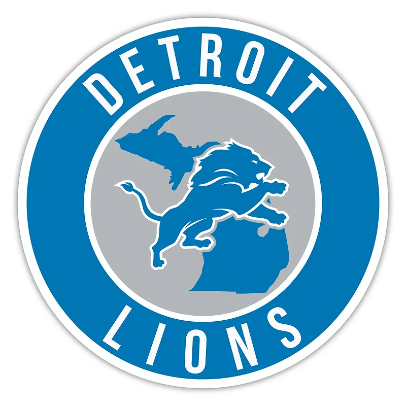 Detroit Lions 12" State Circle Sign