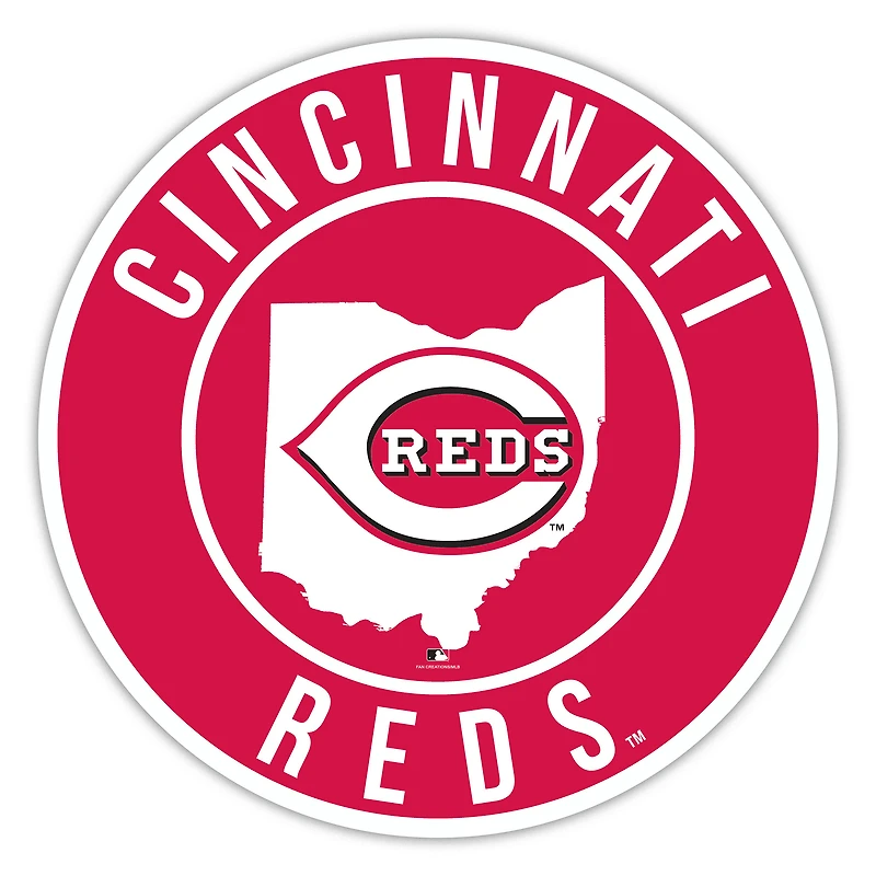 Cincinnati Reds 12" State Circle Sign