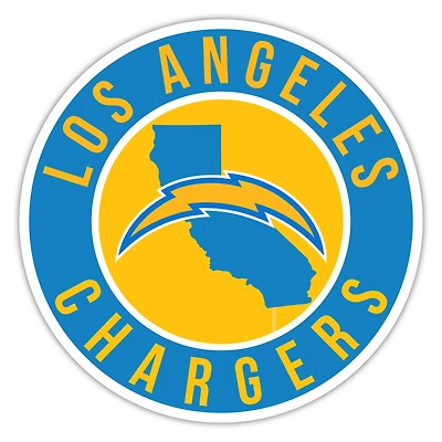 Los Angeles Chargers 12" State Circle Sign