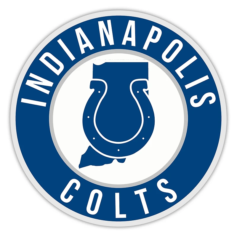 Indianapolis Colts 12" State Circle Sign