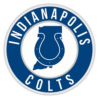 Indianapolis Colts 12" State Circle Sign