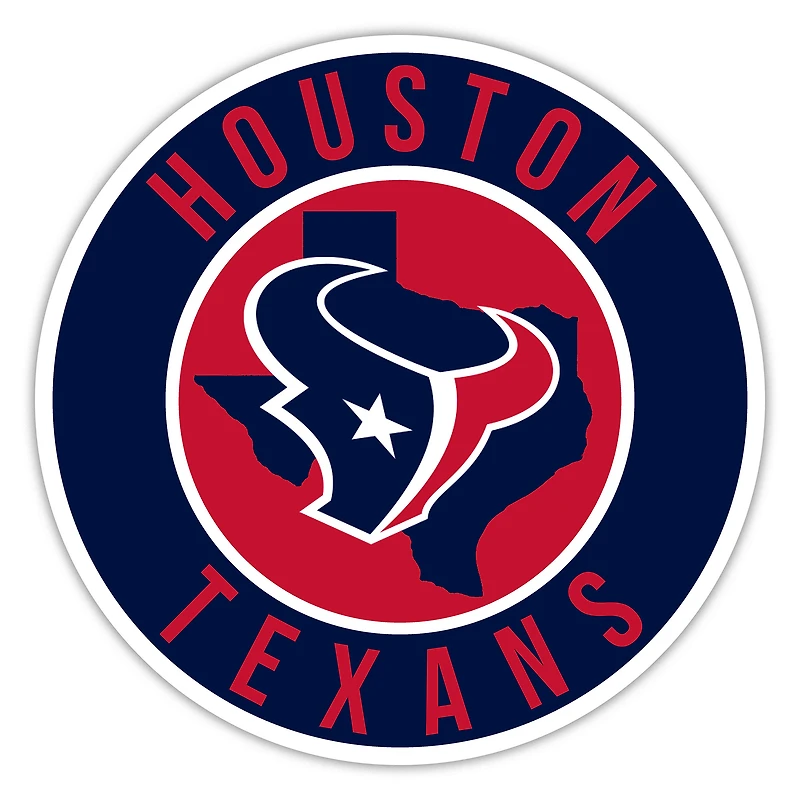 Houston Texans 12" State Circle Sign