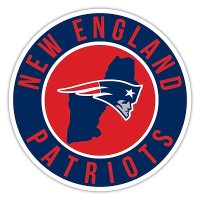 New England Patriots 12" State Circle Sign