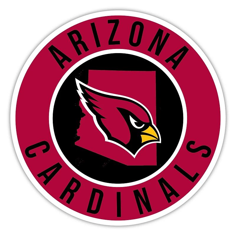 Arizona Cardinals 12" State Circle Sign