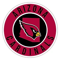 Arizona Cardinals 12" State Circle Sign
