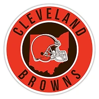 Cleveland Browns 12" State Circle Sign