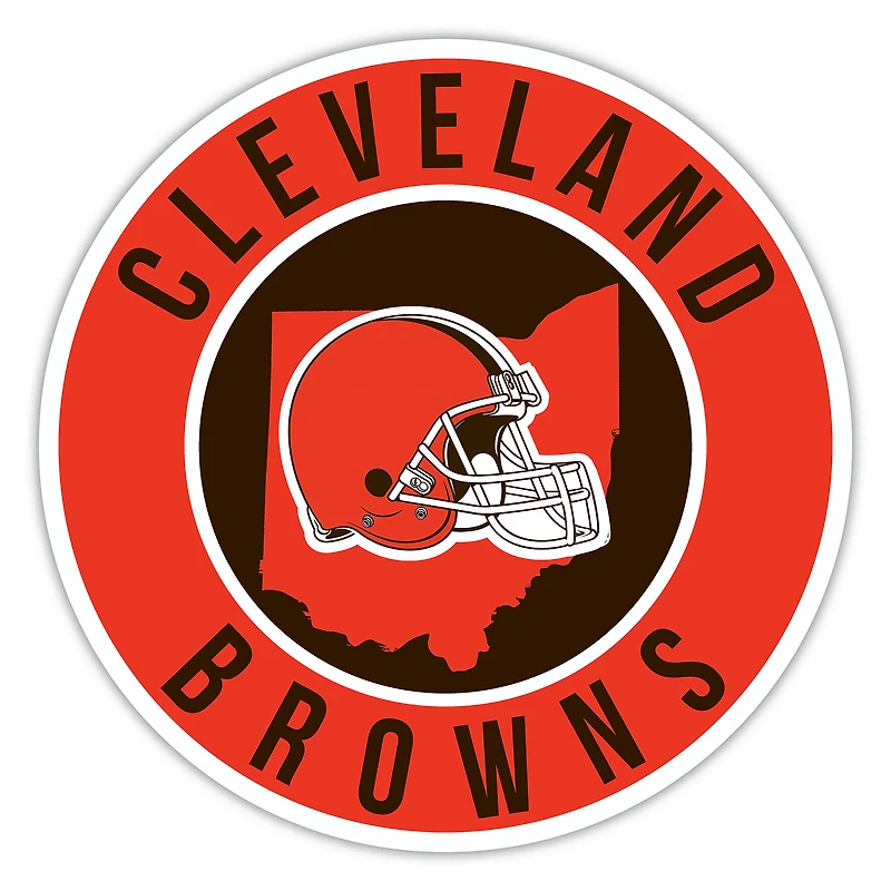 Cleveland Browns 12" State Circle Sign