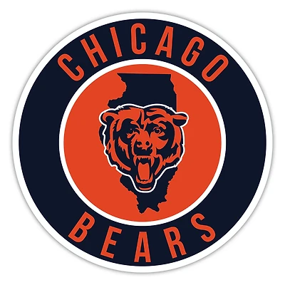 Chicago Bears 12" State Circle Sign