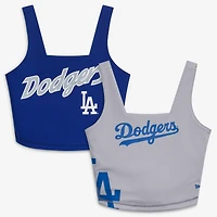 Women's New Era Royal Los Angeles Dodgers Reversible Cropped Sport Classics Tank Top