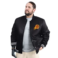 Men's G-III Sports by Carl Banks Black Phoenix Suns Adaptive Bold Logo Satin Varsity Jacket