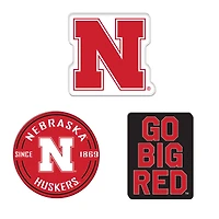 WinCraft  Nebraska Huskers 3-Pack Premium Fridge Magnet Set
