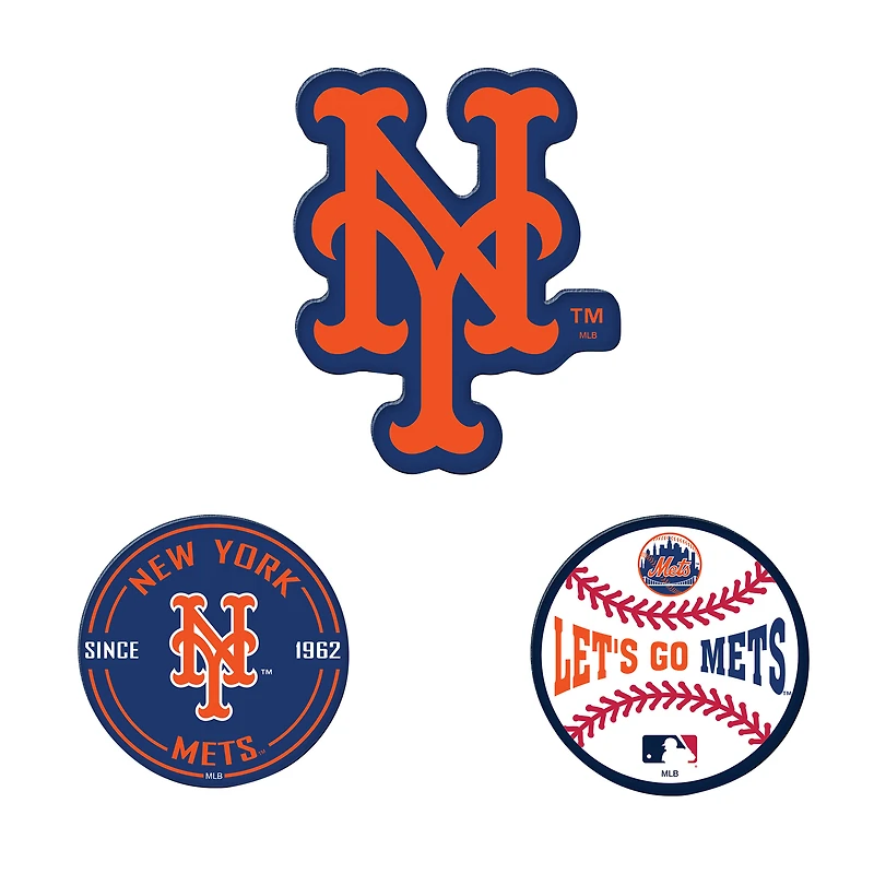 WinCraft  New York Mets 3-Pack Premium Fridge Magnet Set