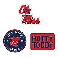 WinCraft  Ole Miss Rebels 3-Pack Premium Fridge Magnet Set