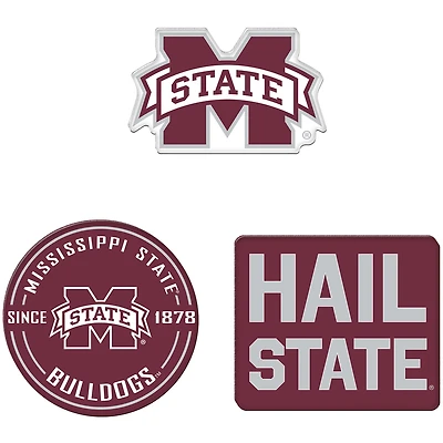WinCraft  Mississippi State Bulldogs 3-Pack Premium Fridge Magnet Set