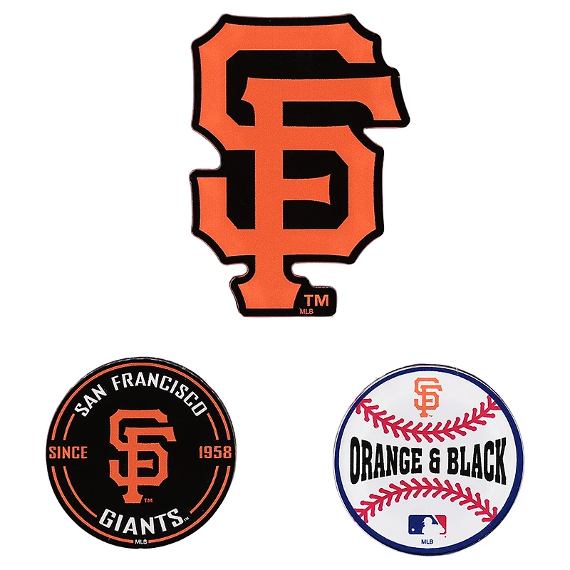 WinCraft  San Francisco Giants 3-Pack Premium Fridge Magnet Set