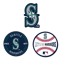 WinCraft  Seattle Mariners 3-Pack Premium Fridge Magnet Set