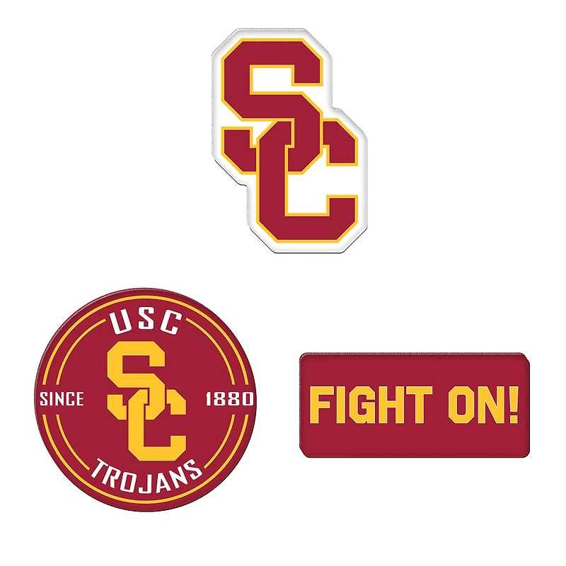 WinCraft  USC Trojans 3-Pack Premium Fridge Magnet Set