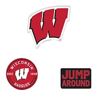 WinCraft  Wisconsin Badgers 3-Pack Premium Fridge Magnet Set